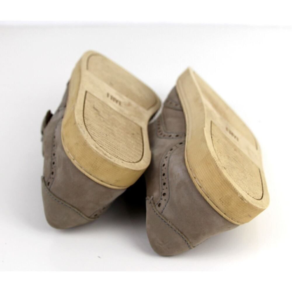 Frye GRAY GENUINE LEATHER SUEDE ROUND TOE COMFORT LOAFER FLATS SHOES Size 8.5M - Picture 11 of 12